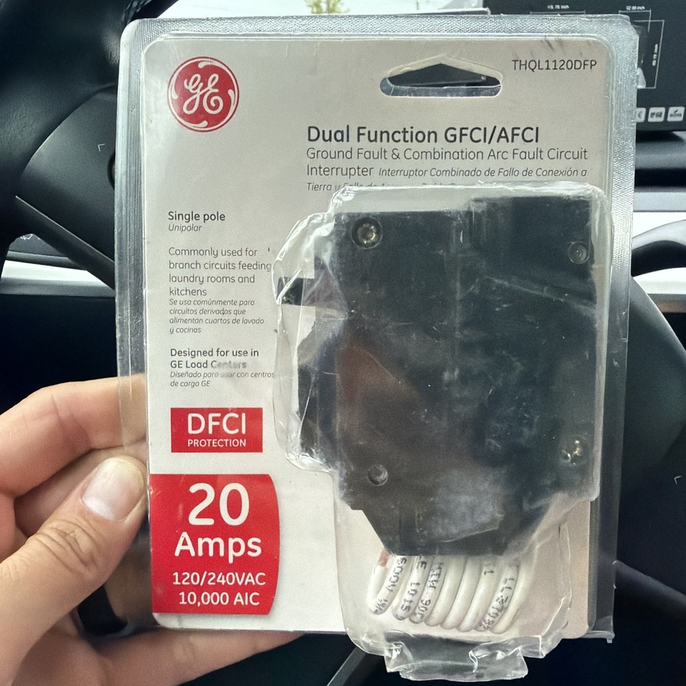GE THQL1120DFP 20A Single-Pole Dual Function GFCI/AFCI Circuit (DFCI)
